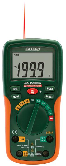 Extech Instruments Ex210 Multimeter + Ir Thermometer