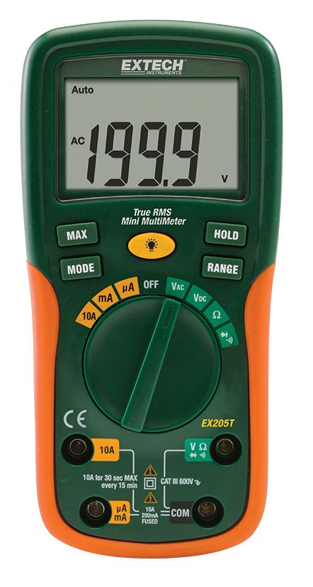 Extech Instruments Ex205T Multimeter, Trms