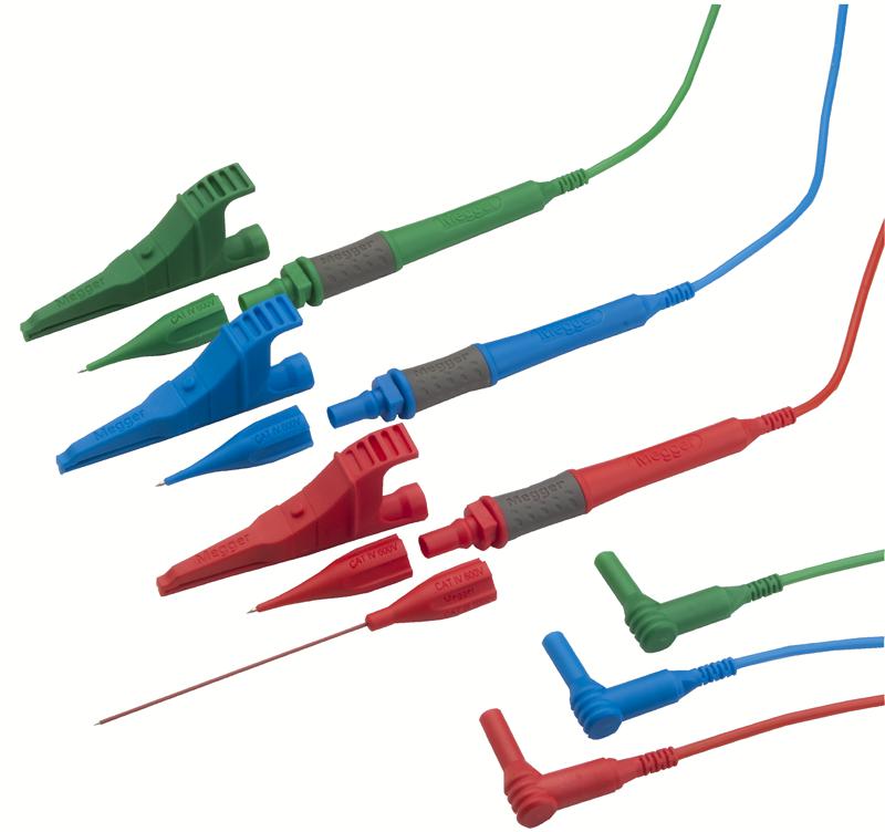 Megger 1001-991 Test Lead Set, Red, Green, Blue