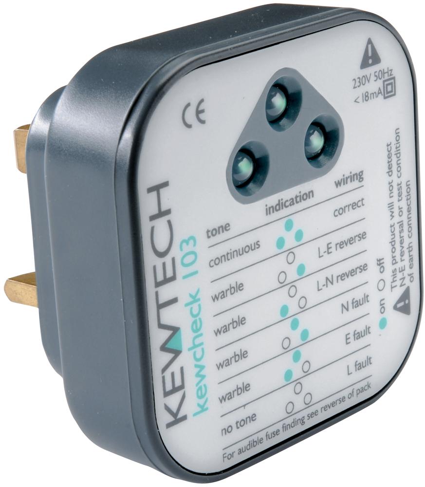 Kewtech Kewcheck103 Socket Tester, Uk 13A