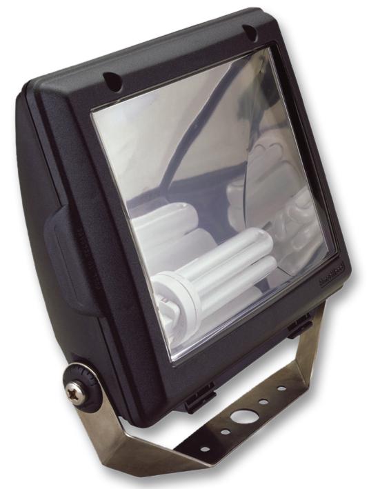 Asd (Applied Security Design) Sfl/b126Fc Floodlight, Blk + P/cell, 26W