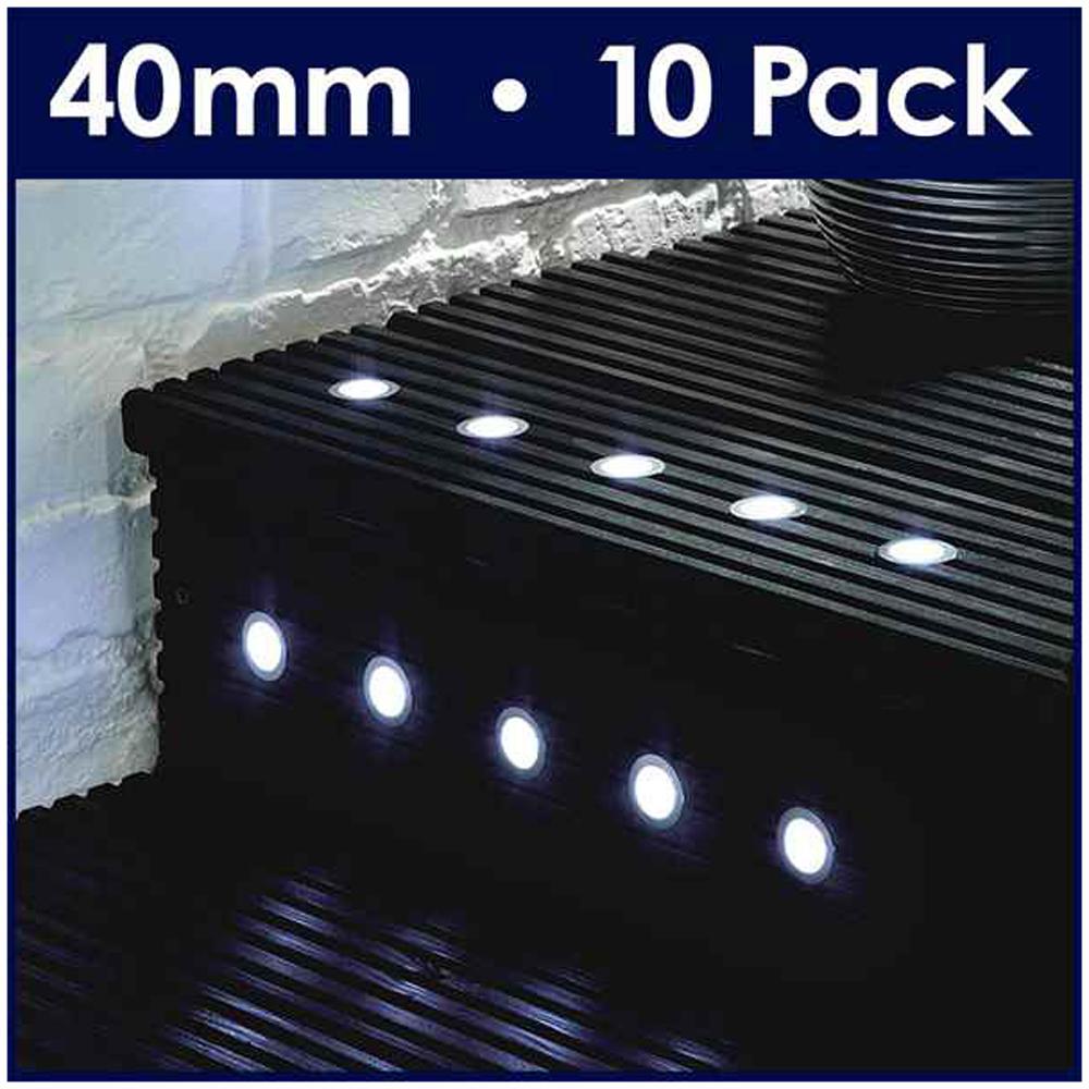 Minisun 16137 40mm White Led Decking Lights X10