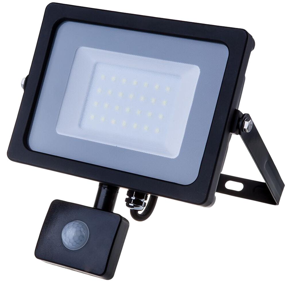 V-Tac 462 Vt-30-S 30W Pir Sensor Floodlight 6400K Black