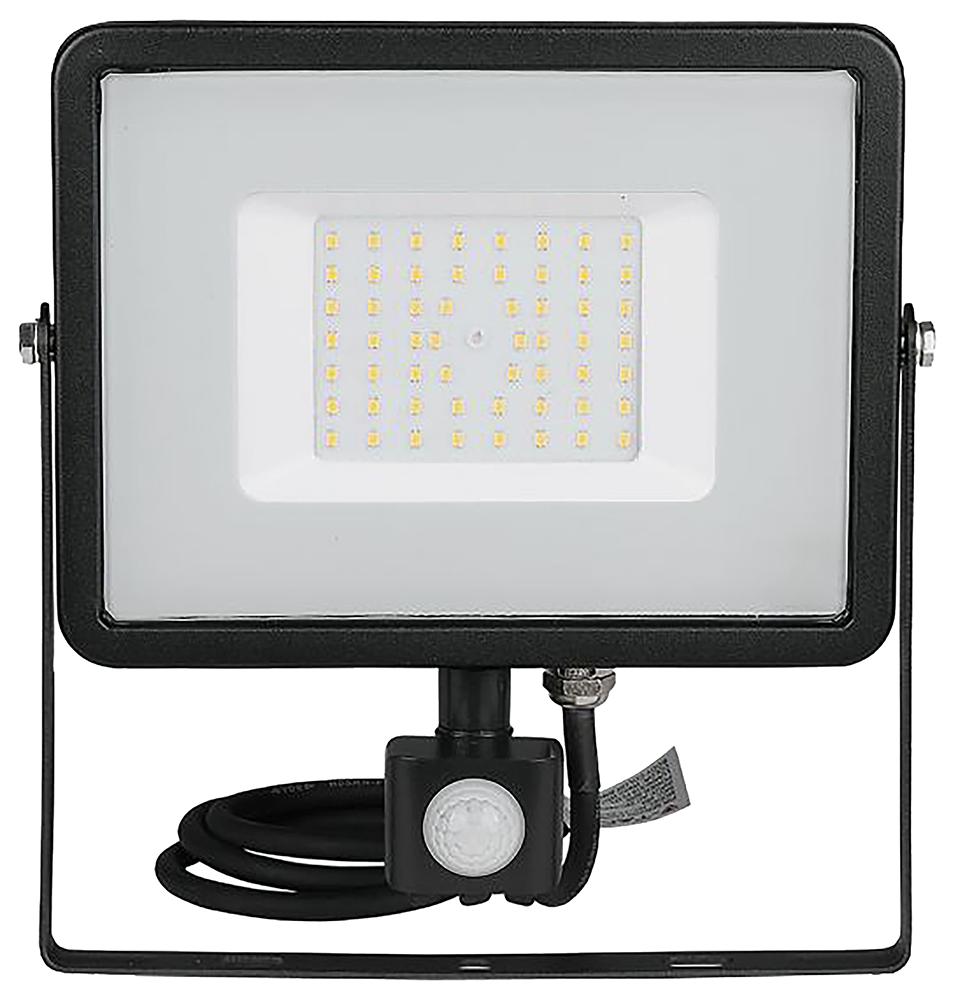 V-Tac 470 Vt-50-S 50W Pir Sensor Floodlight 4000K Black