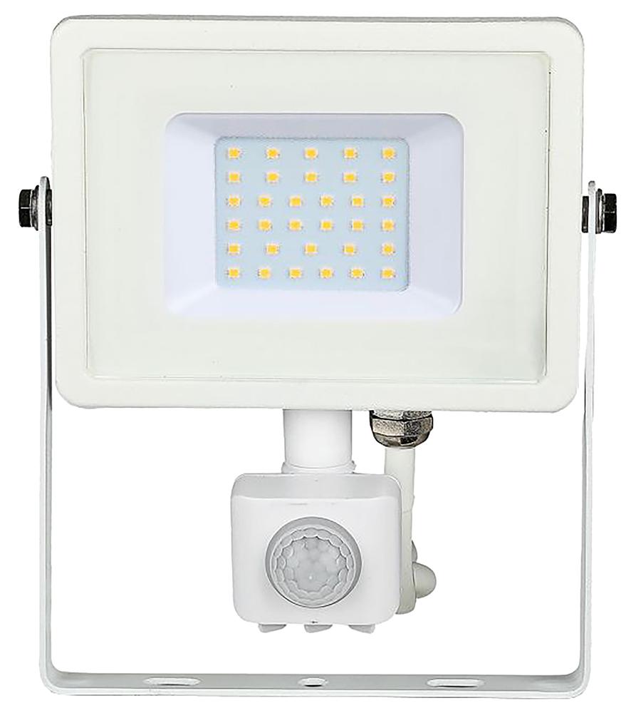 V-Tac 459 Vt-30-S Vt-30-S 30W Pir Floodlight 6400K White