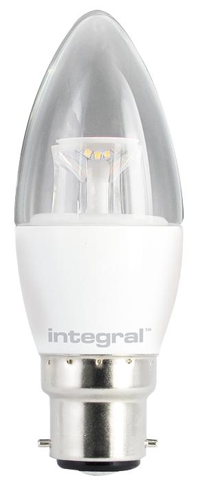 Integral Led Ilb35B22C6.0N05Kbewa Lamp Led Candle 6W Cw 540Lm B22 Nd Clear