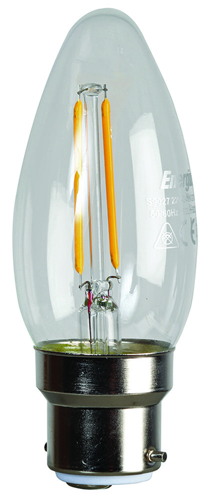 Energizer S9027 Led Lamp, Candle, 2700K, 250Lm, 25W