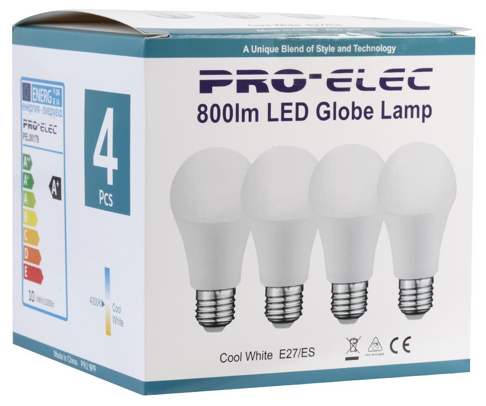 Pro Elec Pel00179 Led Lamp, Frosted, 4000K, 806Lm, 60W