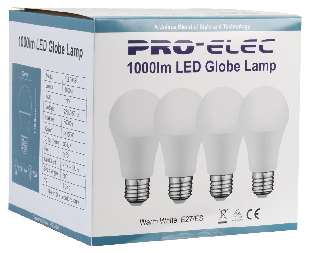 Pro Elec Pel00184 Led Lamp, Frosted, 3000K, 1000Lm, 72W