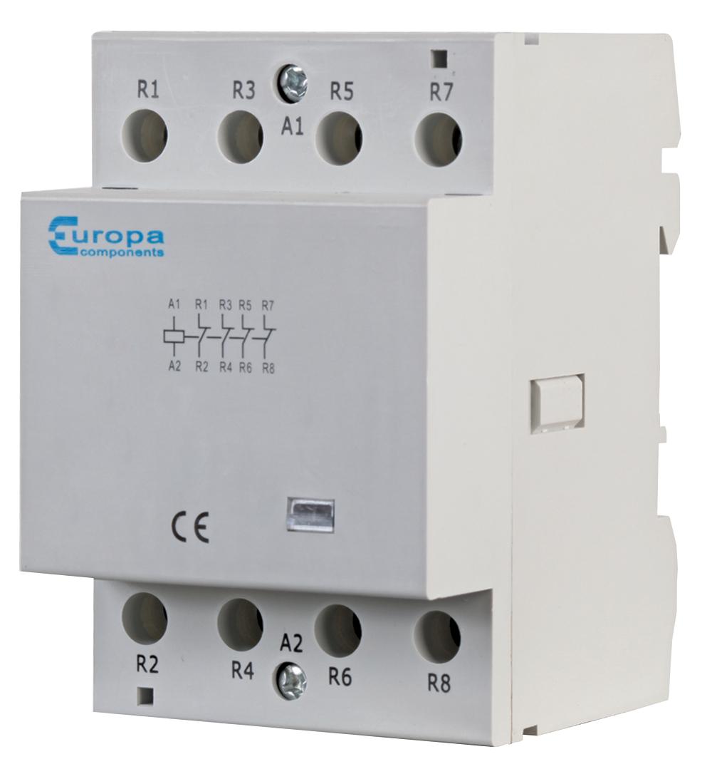 Europa Euc3-63-4Ncp 4 Pole Modular Contactor 63A N/c 230V