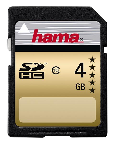 Hama 00104365 Hama Gold Sdhc Card 4Gb Class 10