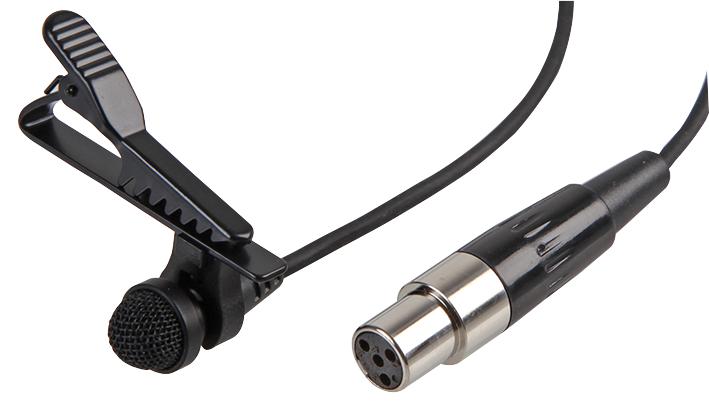 Trantec Mic-X2 Lavalier Microphone, 4 Pin Mini Xlr