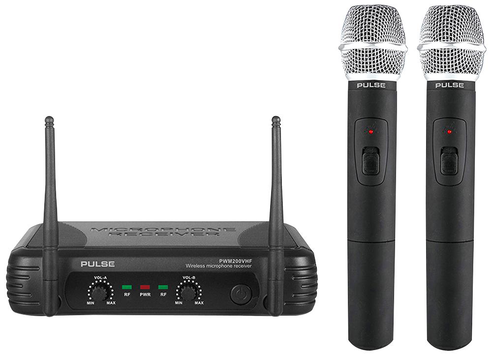 Pulse Pwm200Vhf-Hh Twin Handheld Vhf Wireless Microphone