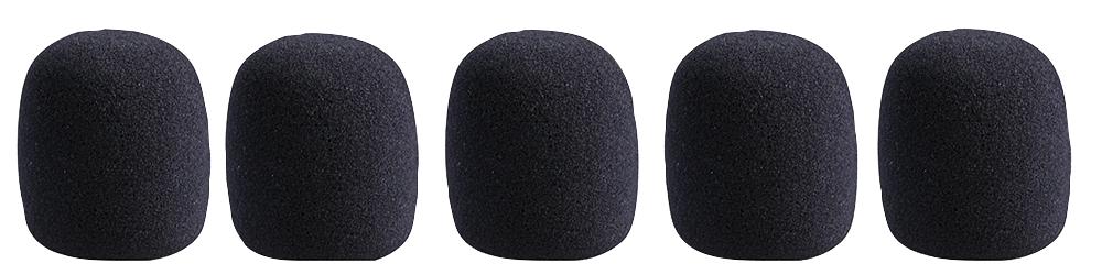 Pulse Mws-Bk-5Pk Microphone Foam Windshield, Black, 5Pk