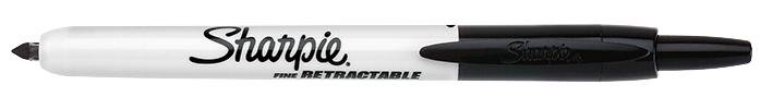 Sharpie S0810840 Marker Fine Black Retractable 12Pk