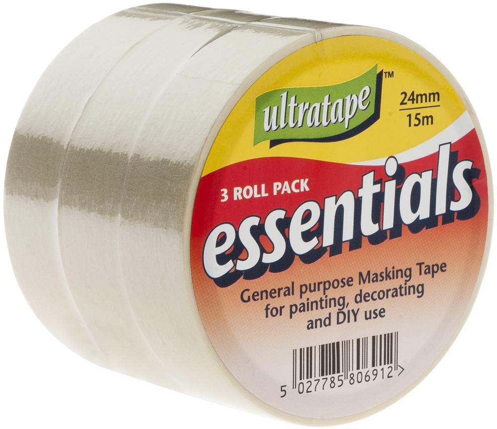 Ultratape Rt0710-2415-Es3 Gp Masking Basics 24mm X 15M (3 Rolls)