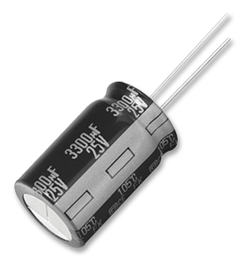 Panasonic Eeufk0J102B Capacitor, 1000Uf, 6.3V, Alu Elec, Radial