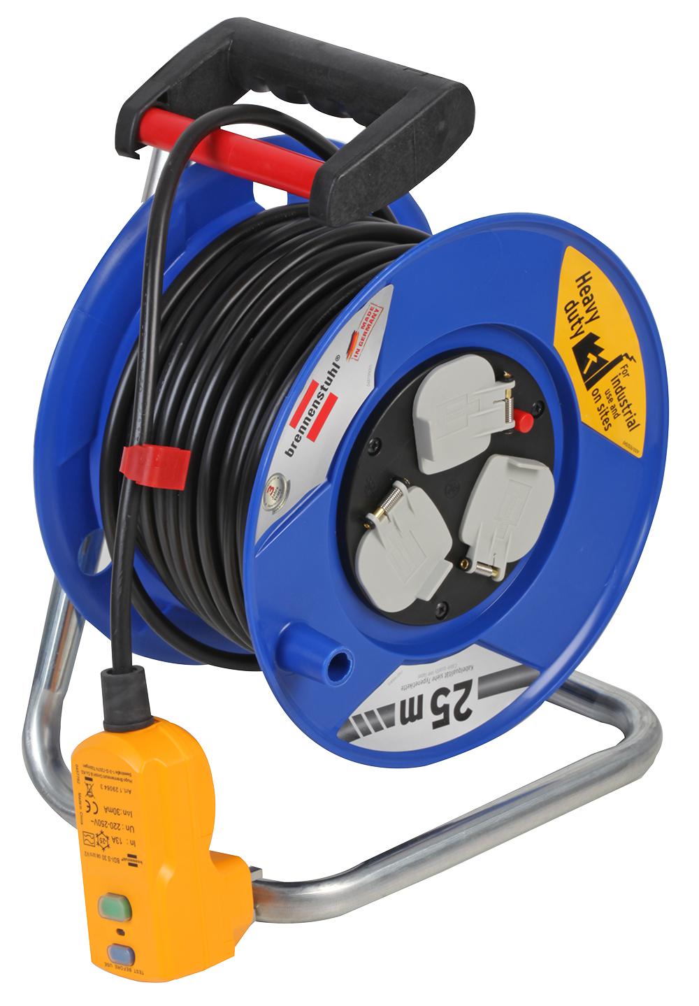 Brennenstuhl 1217853 Rcd Protected Cable Reel 13A 25M S/cut