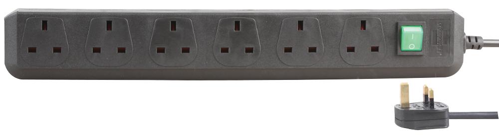 Brennenstuhl 1159503 Power Outlet Strip, 6 Outlet, 1.5M, 240V