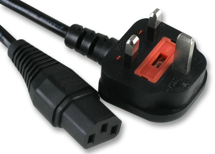 Pro Elec Pe01065 Power Cord, Uk-Iec 60320 C13, 5M, Black