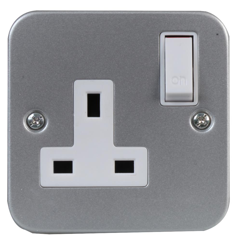 Pro Elec 9499Smb Socket Switched, Metalclad, 1Gang