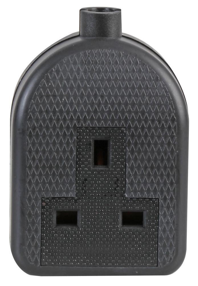 Pro Elec 0138-Bk Socket, Extension, 1Way, Rubber, Black