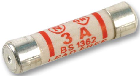 Pro Elec 3Afuse10 Fuses, Mains/plug Top, 3A, X10, Pk10