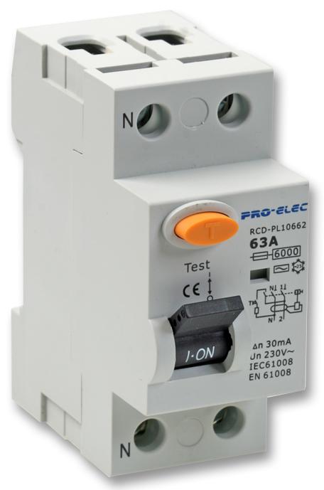 Pro Elec Aur1-63A Rcd Double Pole 63A