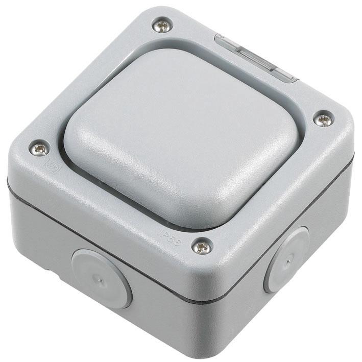 Honeywell K56401Gry Switch, Ip66, Grey, 10A, 1 Gang