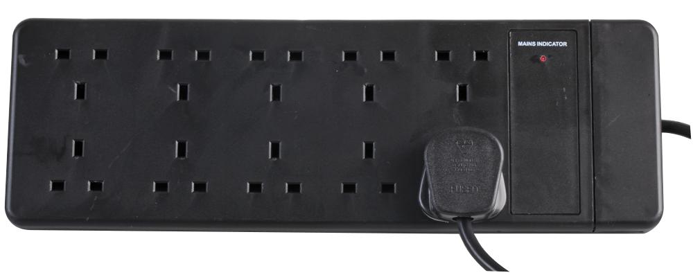 Pro Elec Pel01387 Power Strip, 10 Outlet, 13A, 250V, 2M