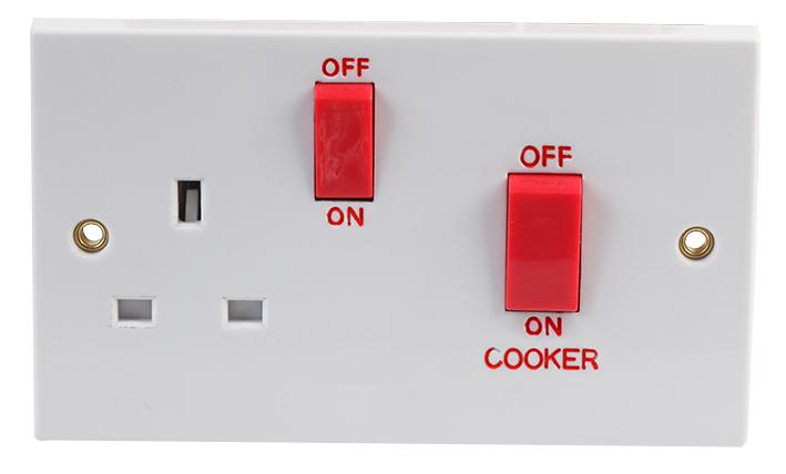 Pro Elec 95288 45A Switch Cooker 45A With Socket