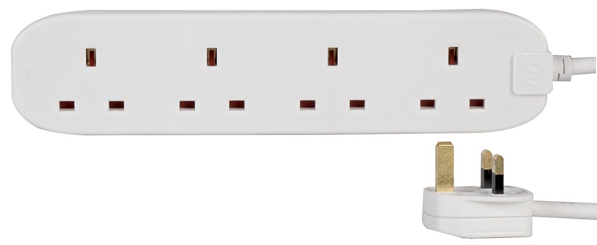 Masterplug Bfg3 Power Outlet Strip, 4 Outlet, 3M, 230V