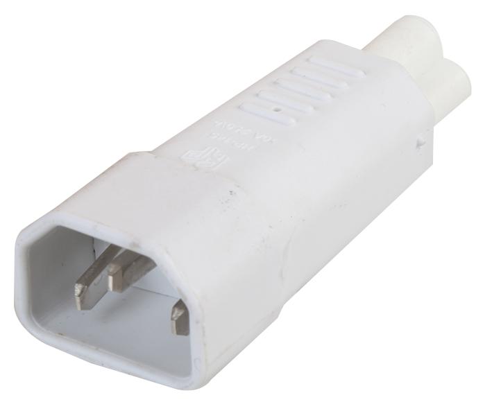 Pro Elec Hc.145 Wht Adapter, 3Pos, Iec C14-C5, 10A/250V, Wht