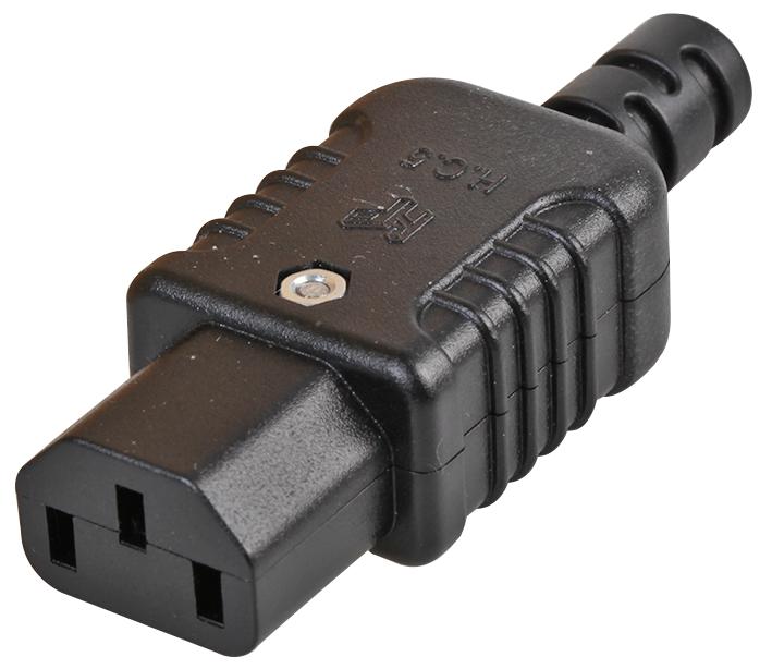 Pro Elec Hc.5 Blk Power Entry Connector, Rcpt, 10A, 250V