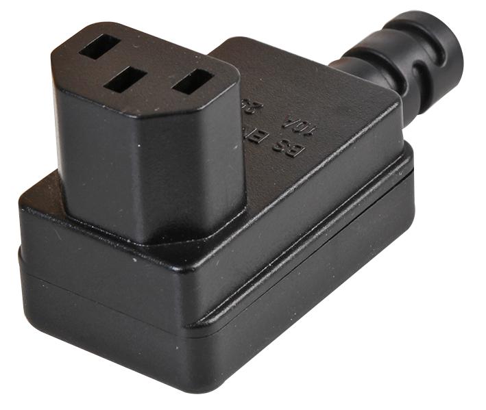 Pro Elec Hc.6 Blk Pwr Entry Connector, R/a, C13, 10A/250V, Blk