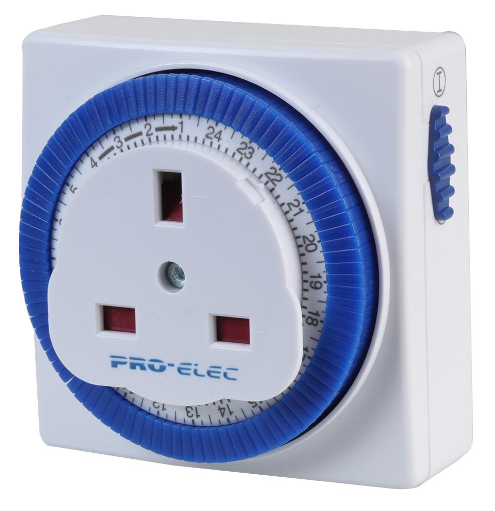 Pro Elec Pel00407 Timer Switch, Analogue, 250Vac