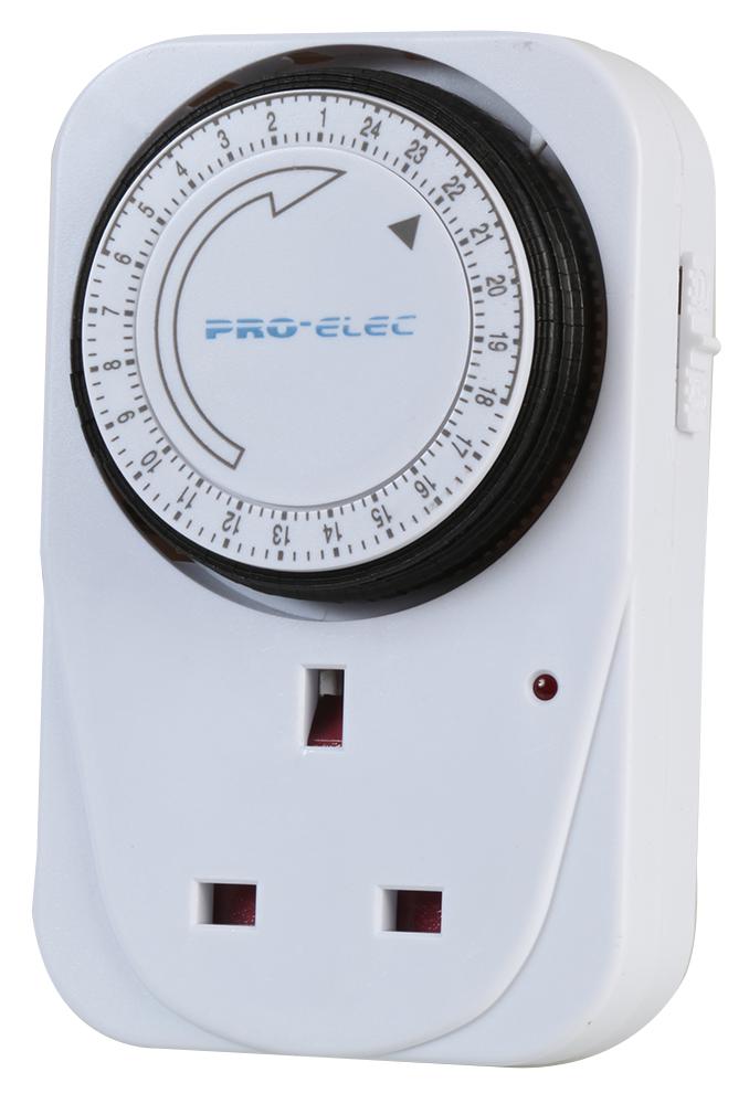 Pro Elec Pel00409 Timer Switch, Analogue, 250Vac