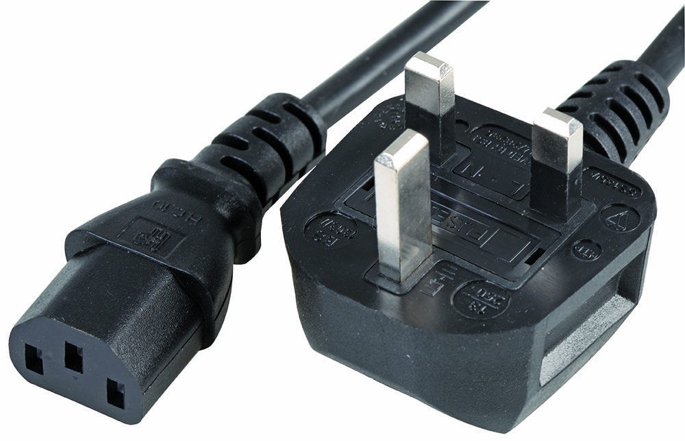 Pro Elec Pel00095 Power Cord, Uk-Iec 60320 C13, 2M, Black