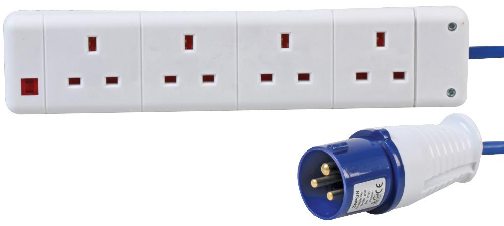 Pro Elec Pel00793 Extension Lead 4 Gang To 16A Plug 15M