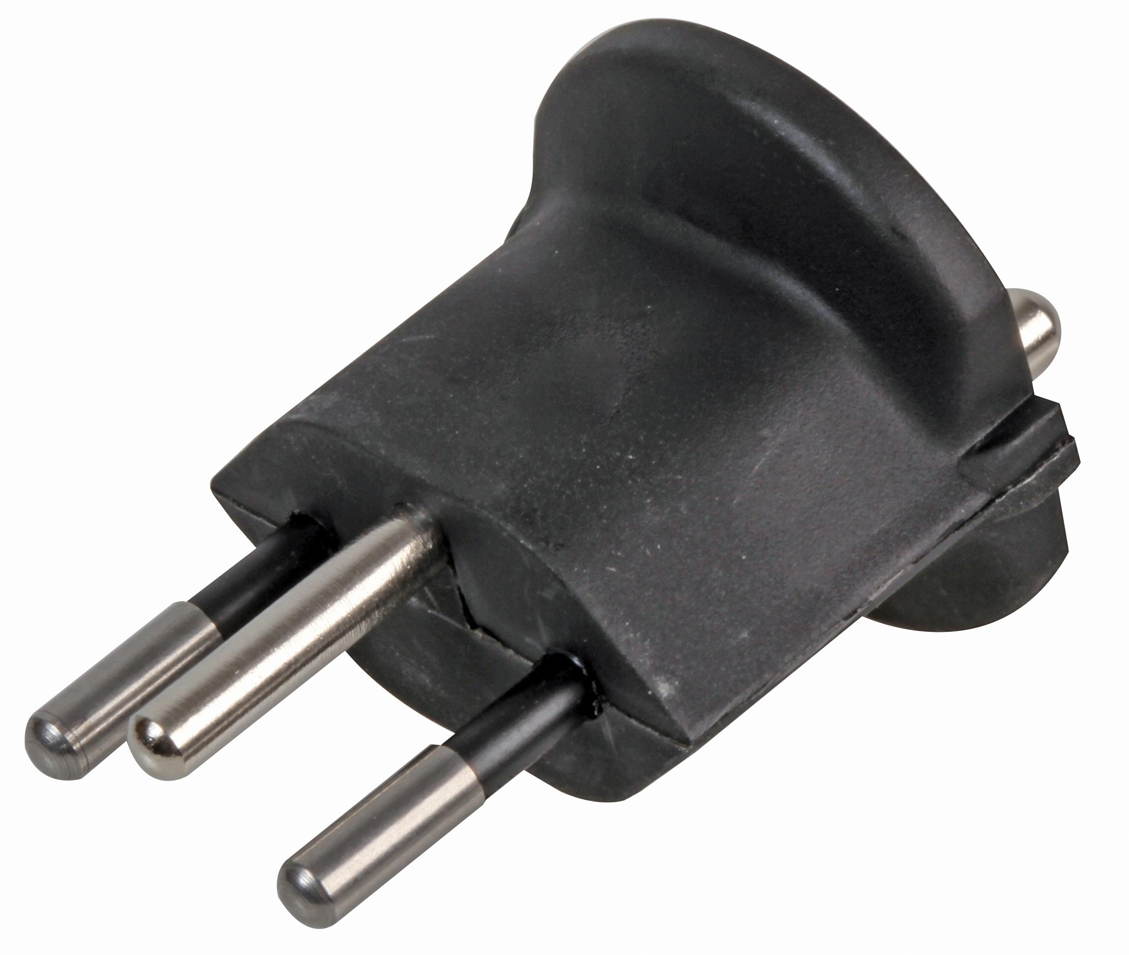 PowerConnectorections Sch3-Bk. Black Schuko To Swiss Grounded Cvt Plug