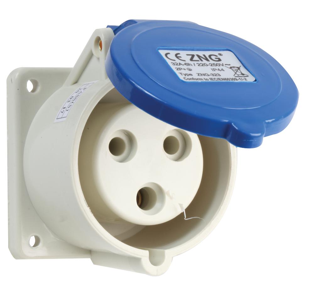 Pro Elec Pelb0125 Panel Socket 32A 230V Blue 2P-E