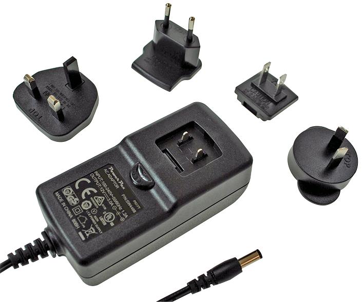 Powerpax Sw4468-B Power Supply, 12V/3A, 4X Intl Ac Plugs