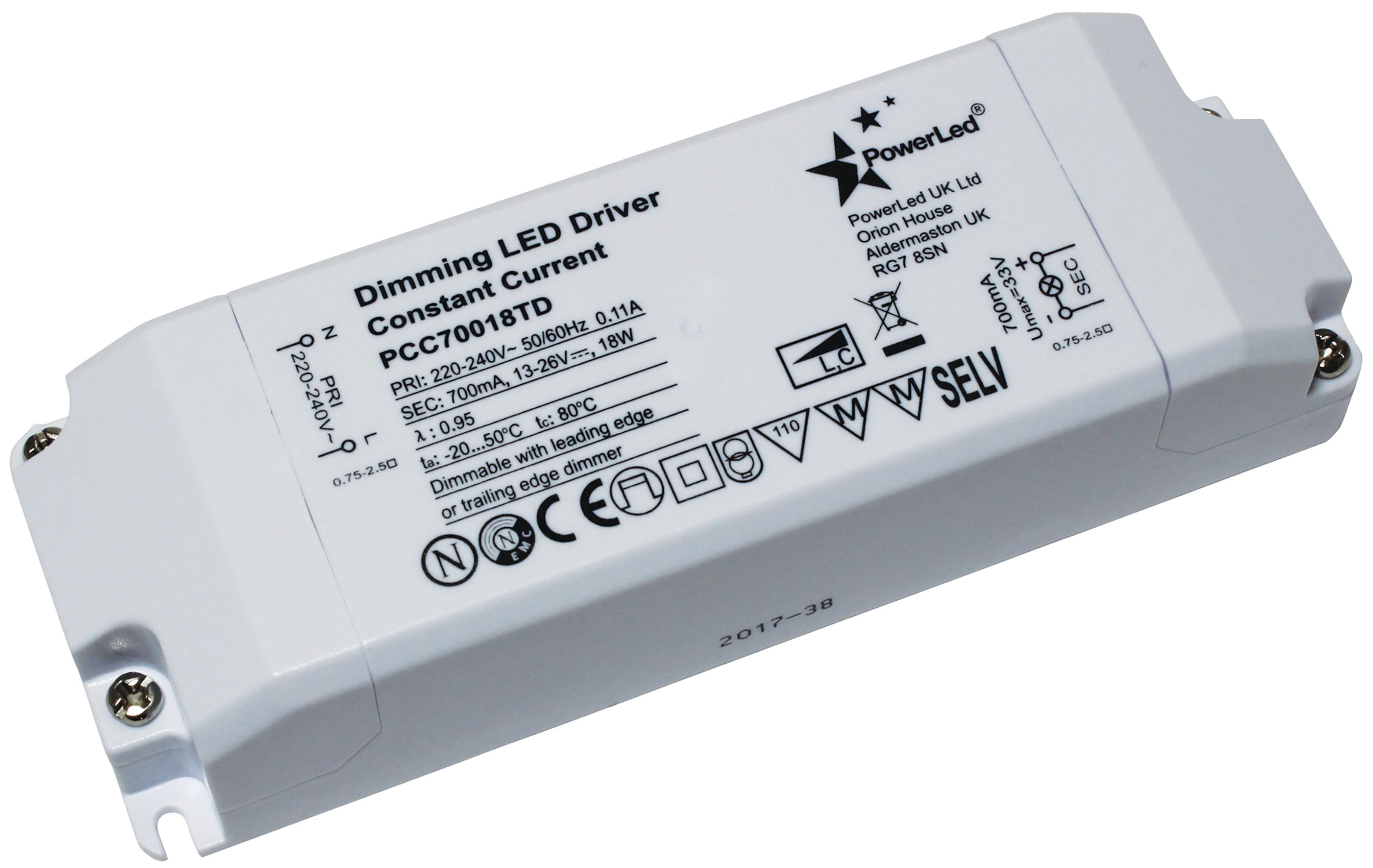 Sunpower Pcc70018Td Led Driver C/c Triac Dimming 700Ma 18W