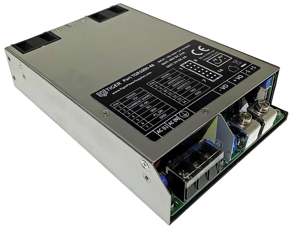 Tiger Power Supplies Tgr1000-48 Power Supply, Ac-Dc, 48V, 21A