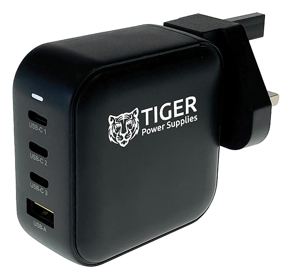 Tiger Power Supplies Tgr-Usb-100W-Pd-Uk-4P Power Supply, Ac-Dc, 4O/p, 100W