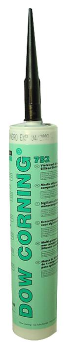 Dow 732 Black 310Ml Rtv Silicone, 732, Black, 310Ml