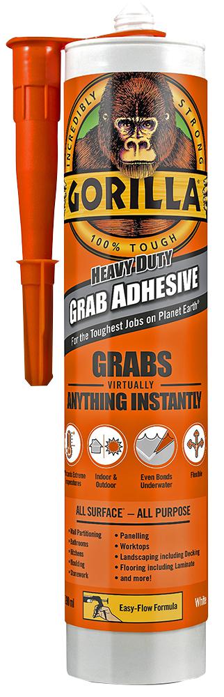 Gorilla 2044001 Grab Adhesive, Cartridge, 290Ml