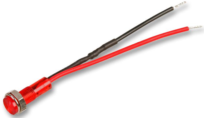 Multicomp Ppop-119R Led Indicator, Wired, 3mm, 12V, Red