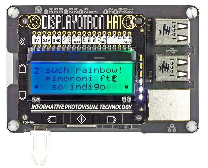 Pimoroni Pim113 Display O Tron Hat, For Raspberry Pi