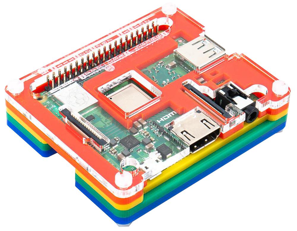 Pimoroni Pim425 Pibow 3A+ Coupe Case, Rpi 3 A+, Rainbow